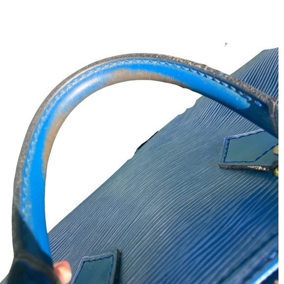 5 pc set Louis Vuitton Toledo Blue Epi Speedy 25, Tag, Lock, Key, COA & Dustbag - Picture 14 of 17